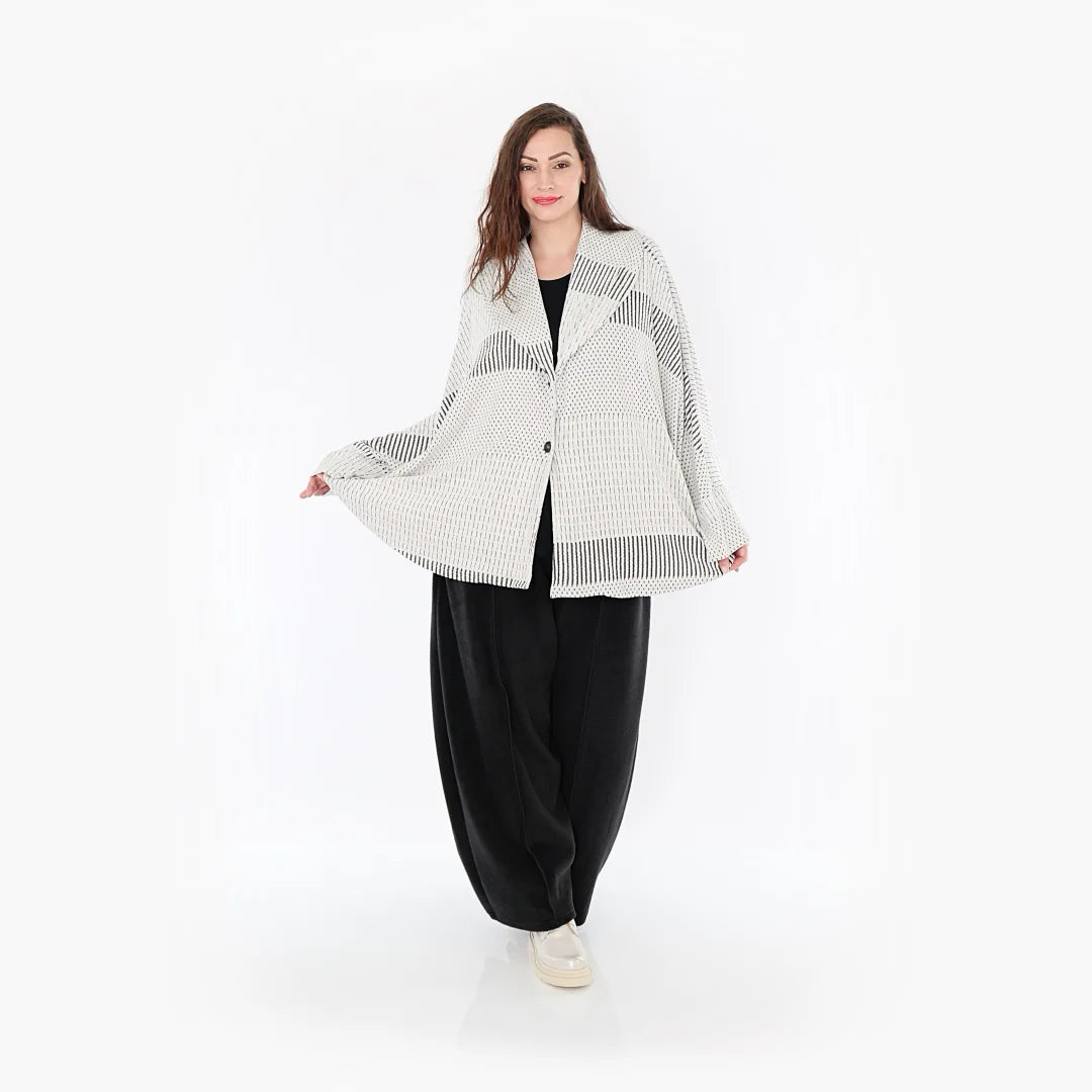 AKH Fashion Jacke 140 Frilla, Schwarz/Ecru