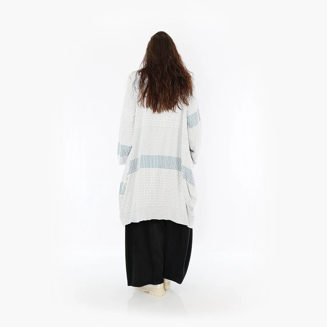 AKH Fashion Mantel 2494 Frilla, Blau/Ecru