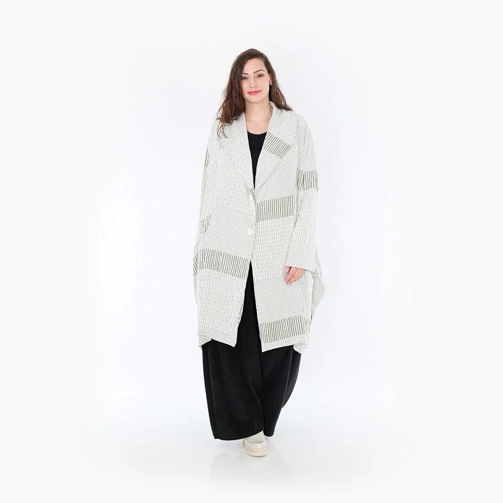 AKH 2494 Coat, Olive-Ecru