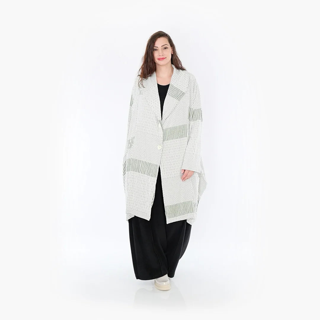 AKH 2494 Coat, Olive-Ecru