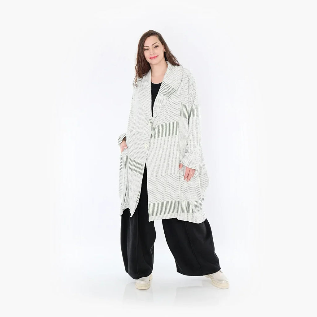 AKH 2494 Coat, Olive-Ecru