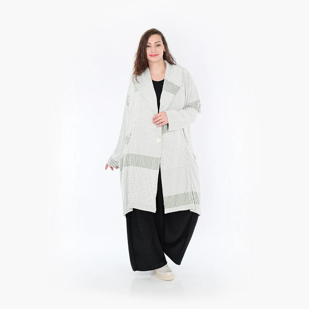 AKH 2494 Coat, Olive-Ecru