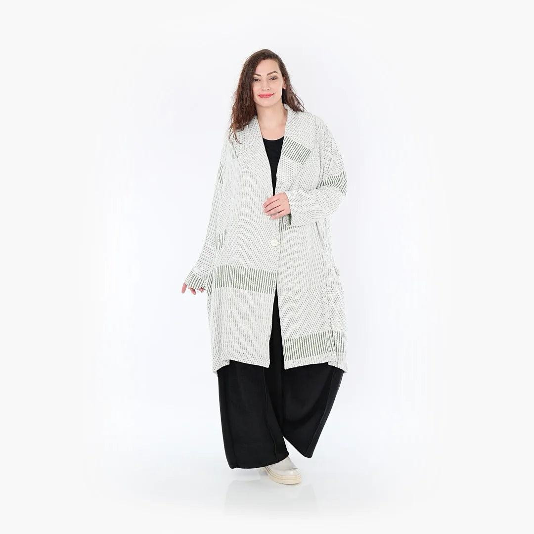 AKH 2494 Coat, Olive-Ecru