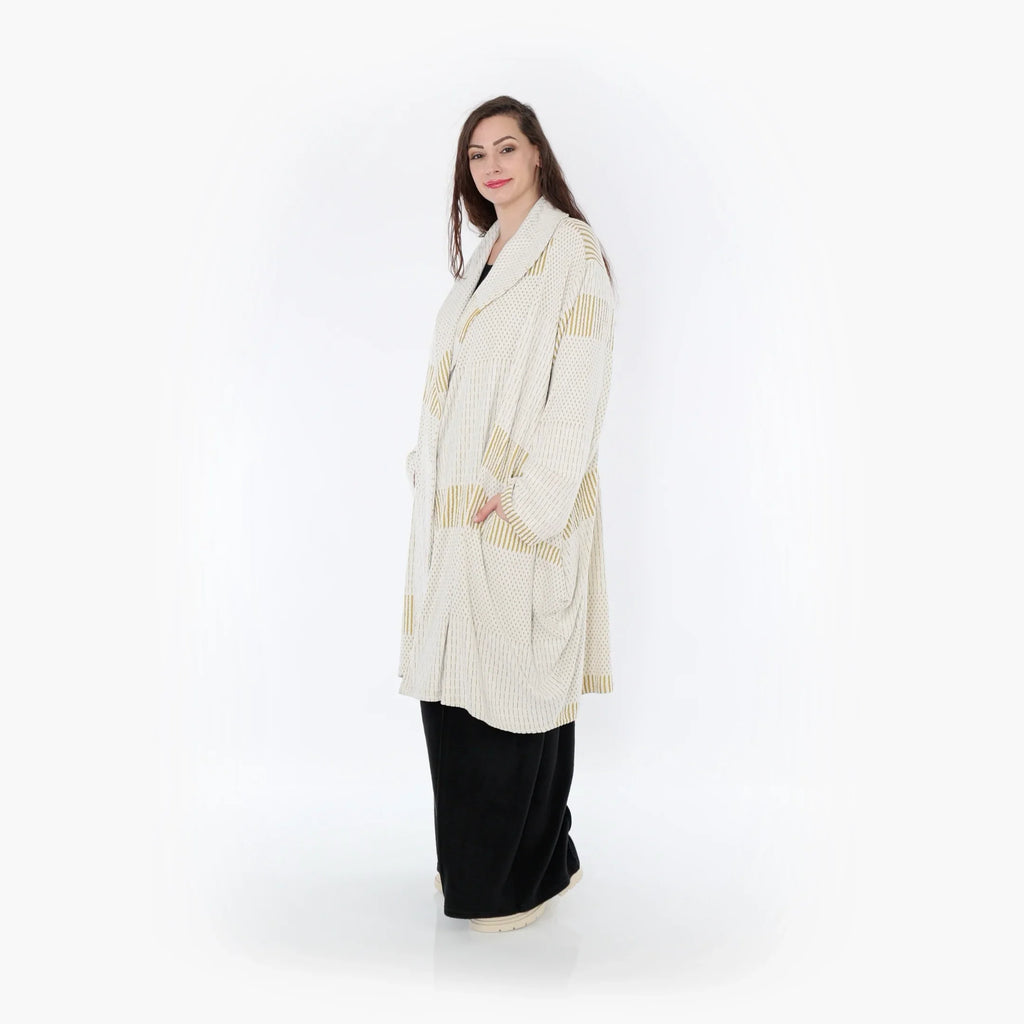 AKH Fashion Mantel 2494 Frilla, Senf/Ecru