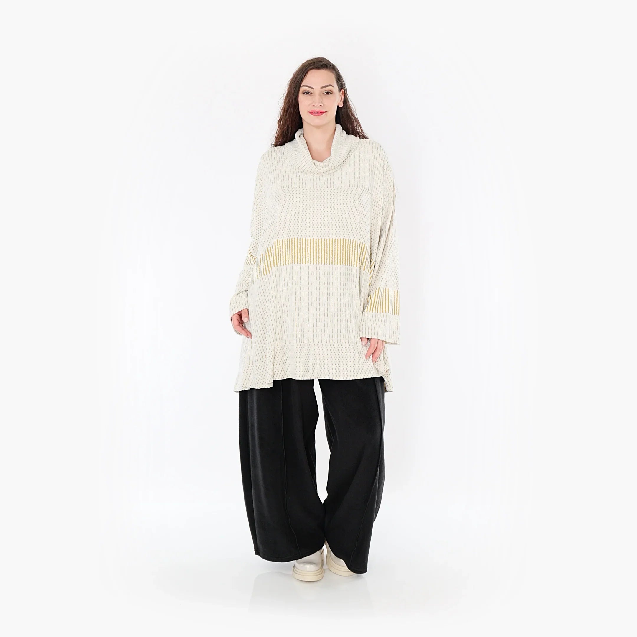 AKH Fashion Shirt 593R Frilla, Senf/Ecru