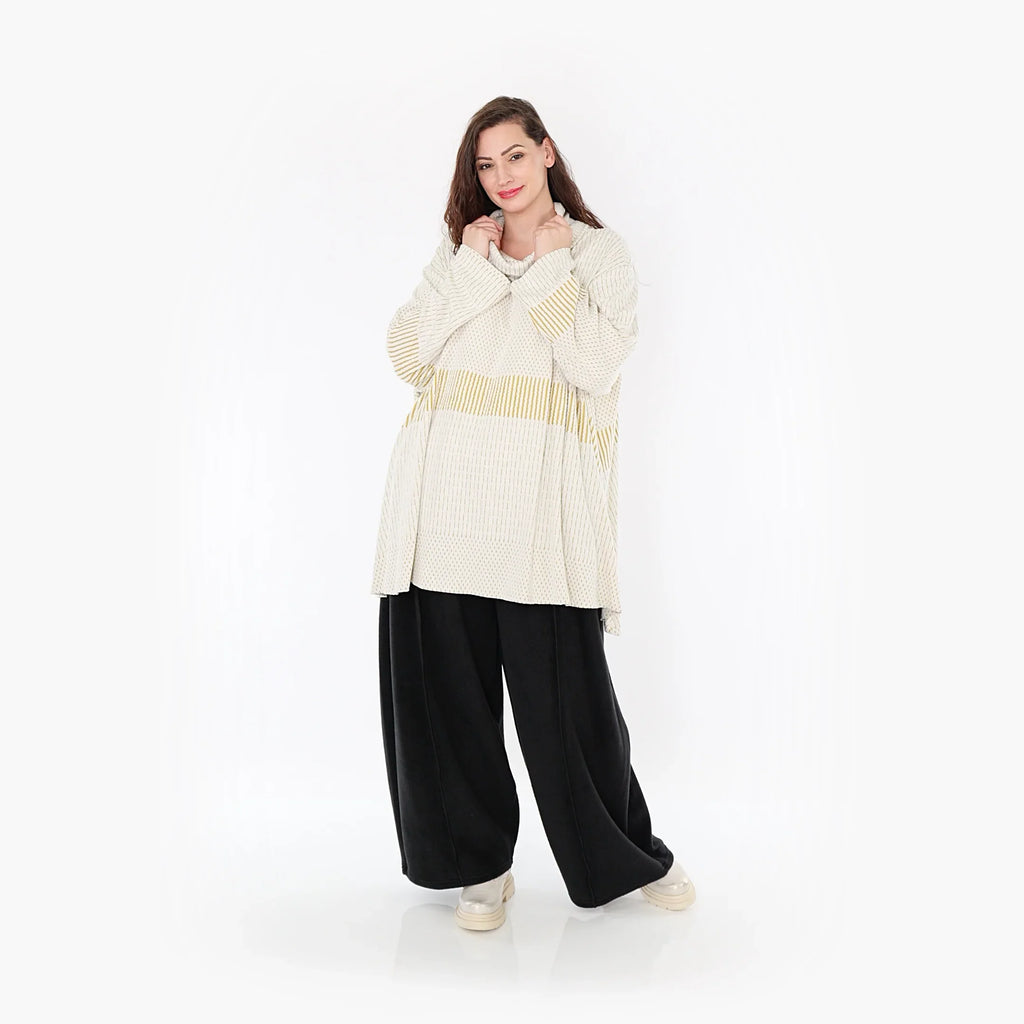 AKH Fashion Shirt 593R Frilla, Senf/Ecru