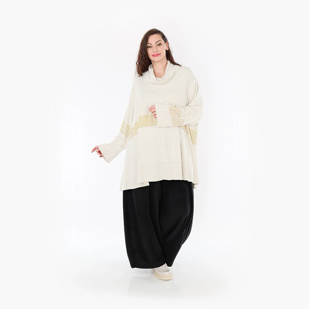 AKH Fashion Shirt 593R Frilla, Senf/Ecru