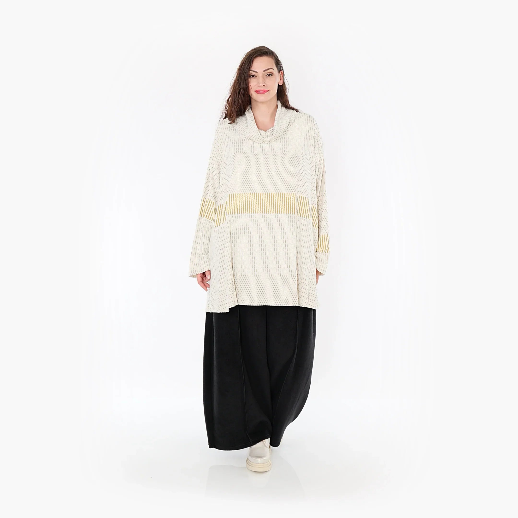 AKH Fashion Shirt 593R Frilla, Senf/Ecru