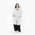 AKH 6518 Coat, Blue-Ecru
