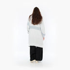 AKH 6518 Coat, Blue-Ecru