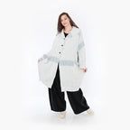 AKH 6518 Coat, Blue-Ecru
