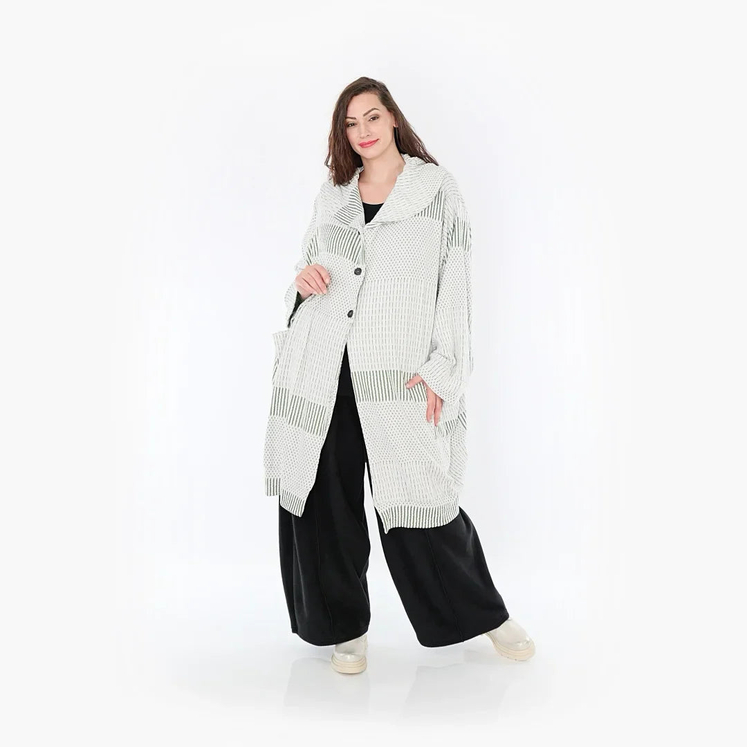 AKH 6518 Mantel, Olive-Ecru