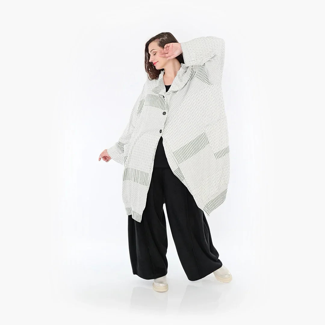 AKH 6518 Mantel, Olive-Ecru