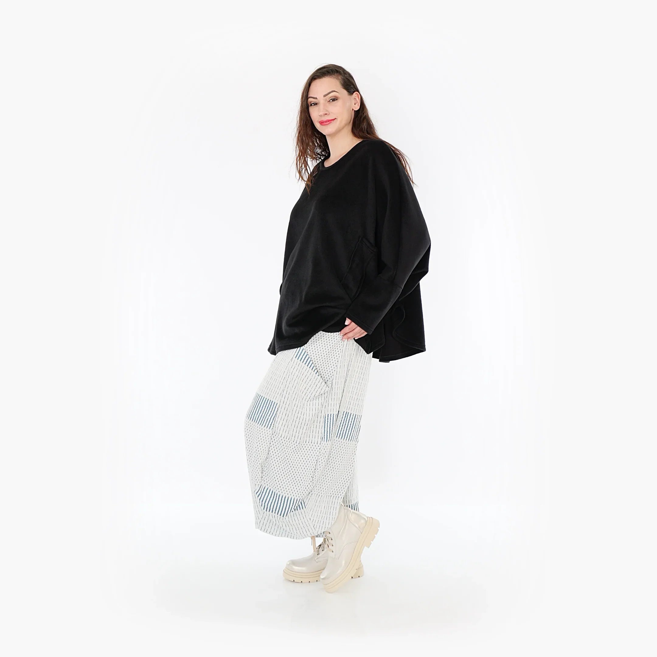 AKH Fashion Hose 8069 Frilla, Blau/Ecru