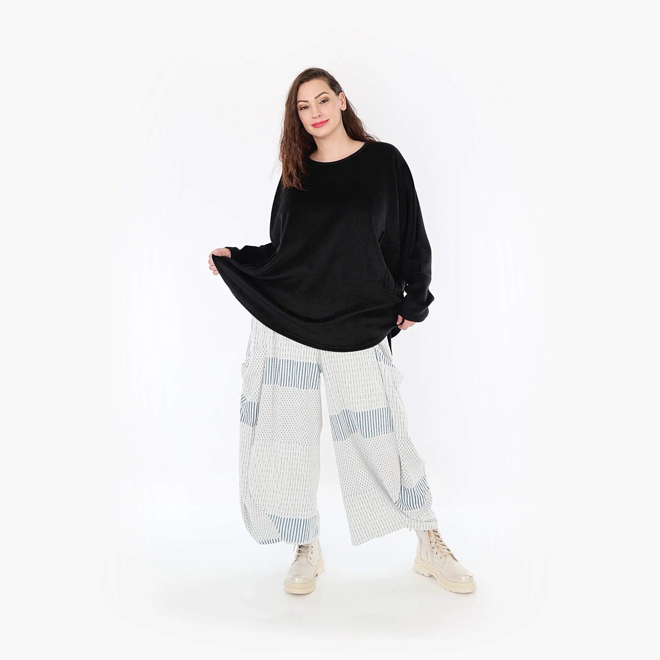 AKH Fashion Hose 8069 Frilla, Blau/Ecru