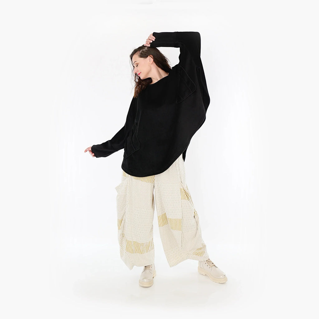 AKH 8069 Trousers, Mustard-Ecru