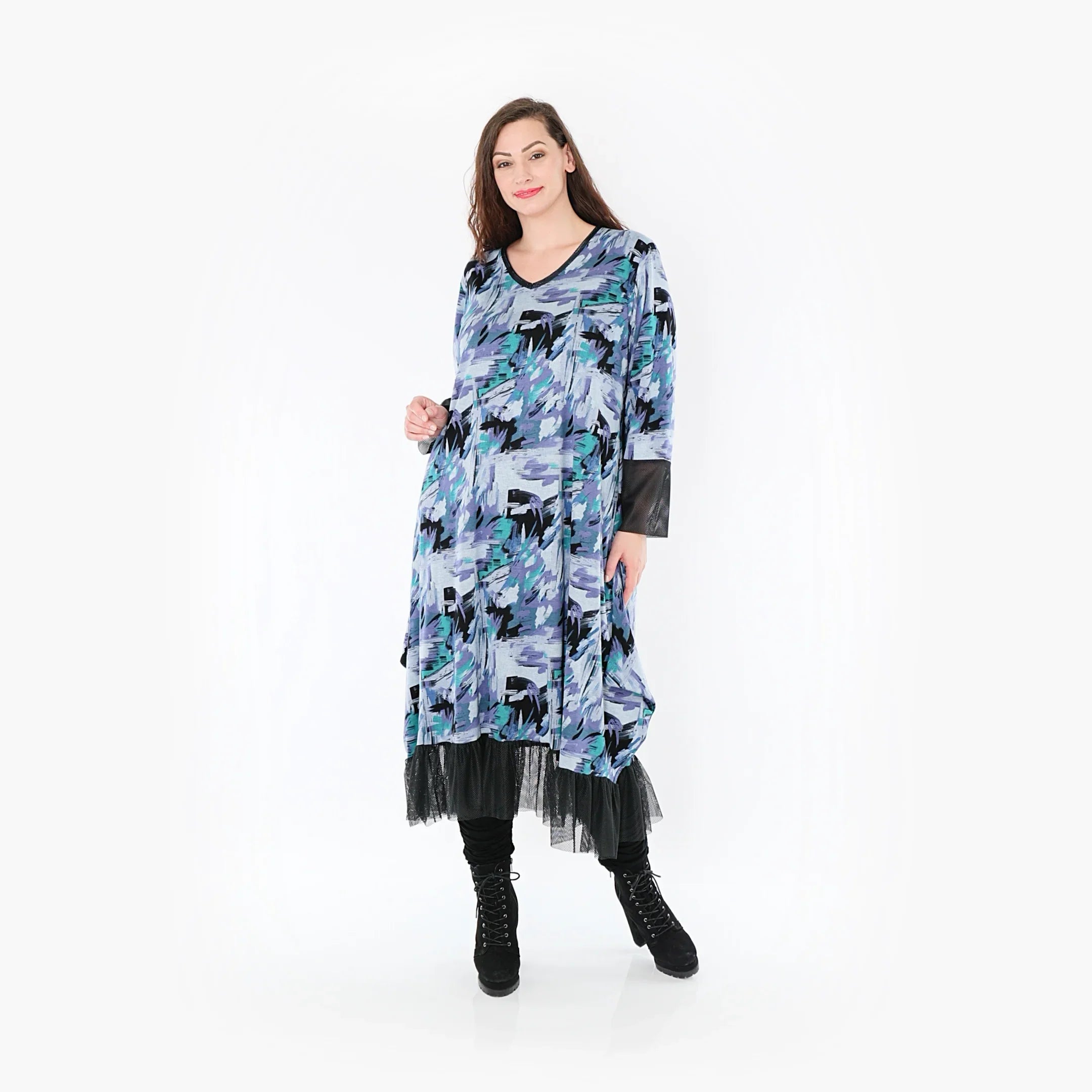 AKH Fashion Dress 5909 Eleni, Petrol
