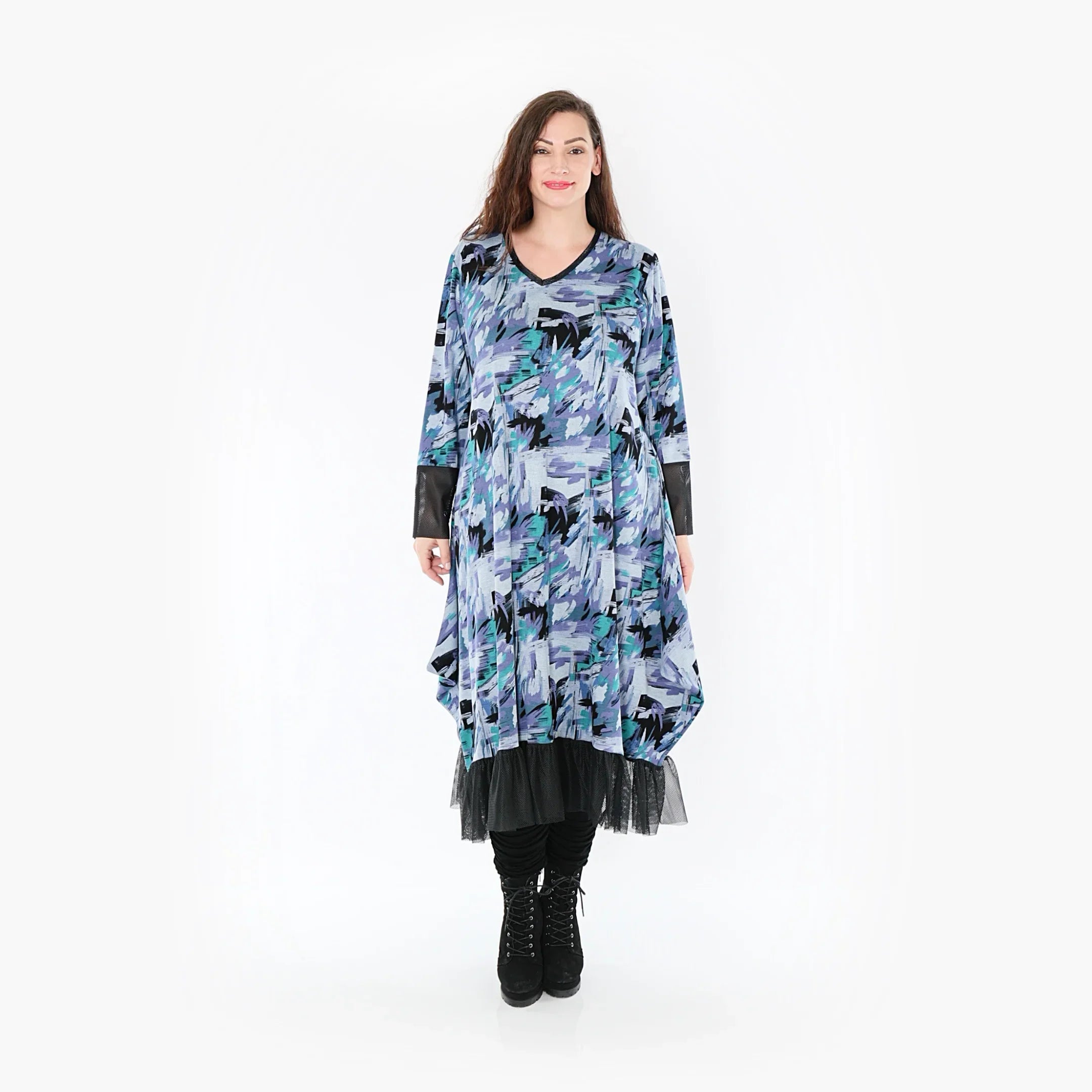 AKH Fashion Dress 5909 Eleni, Petrol