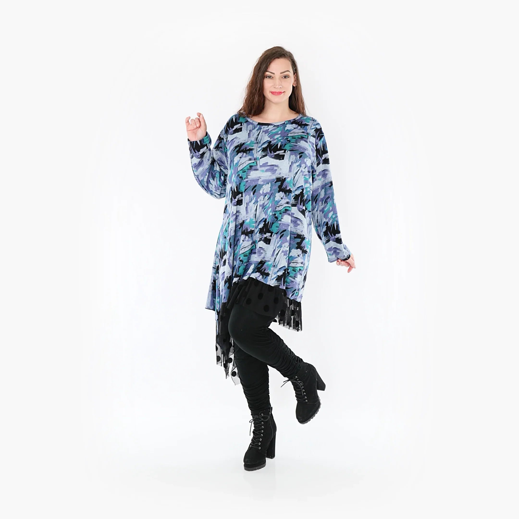 AKH Fashion Kleid 6875 Eleni, Petrol
