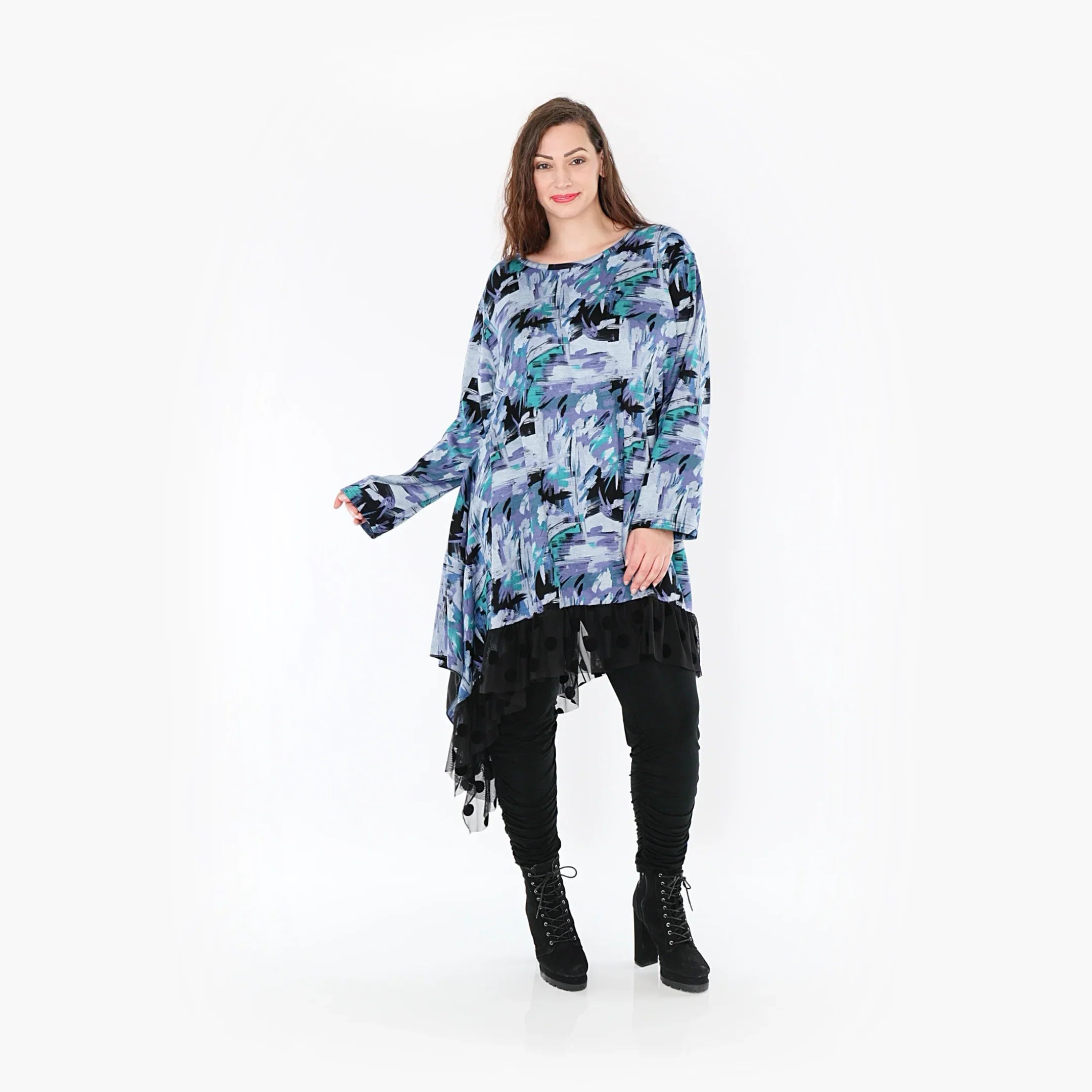 AKH Fashion Kleid 6875 Eleni, Petrol