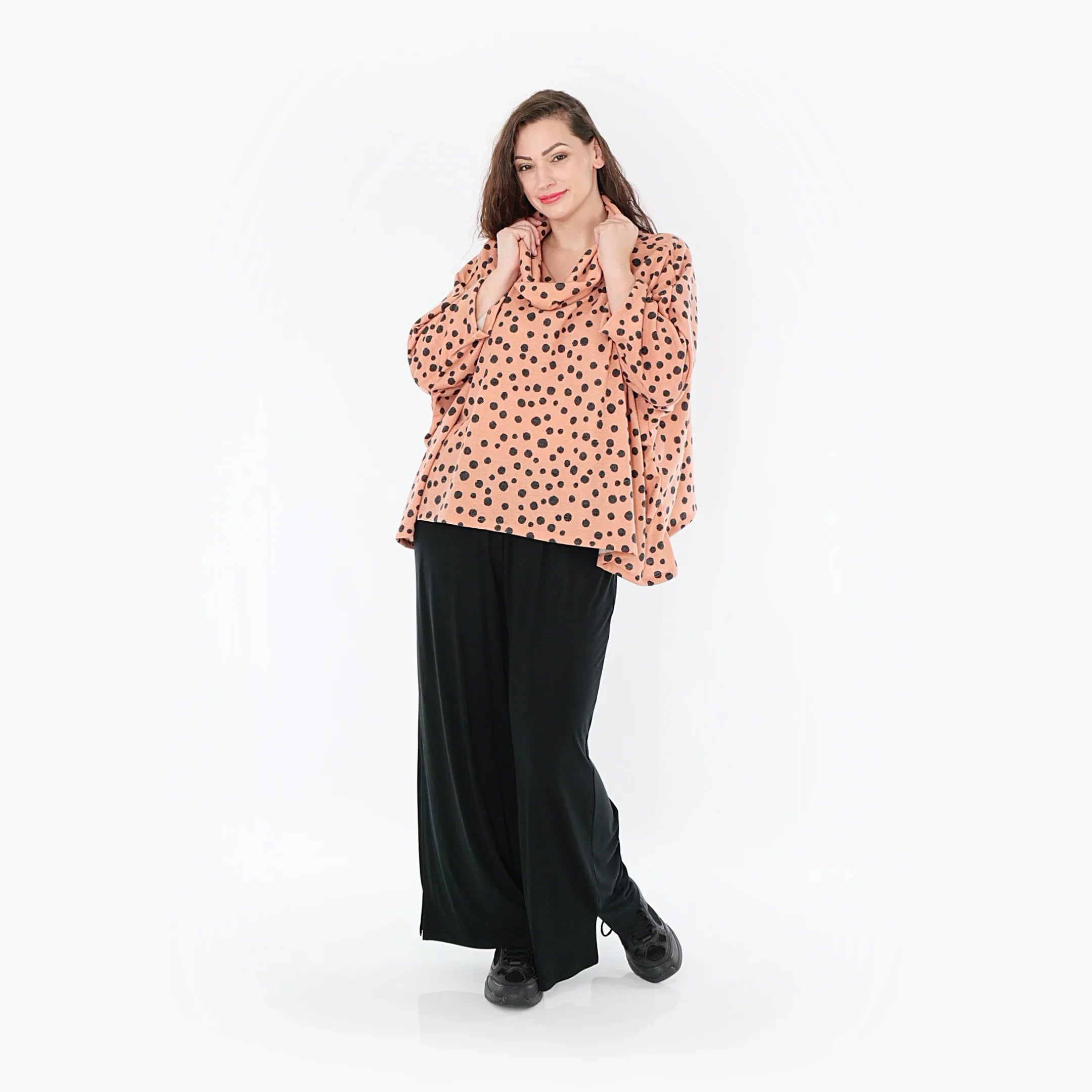 AKH 3018 Big Shirt, Old Rose-Anthracite