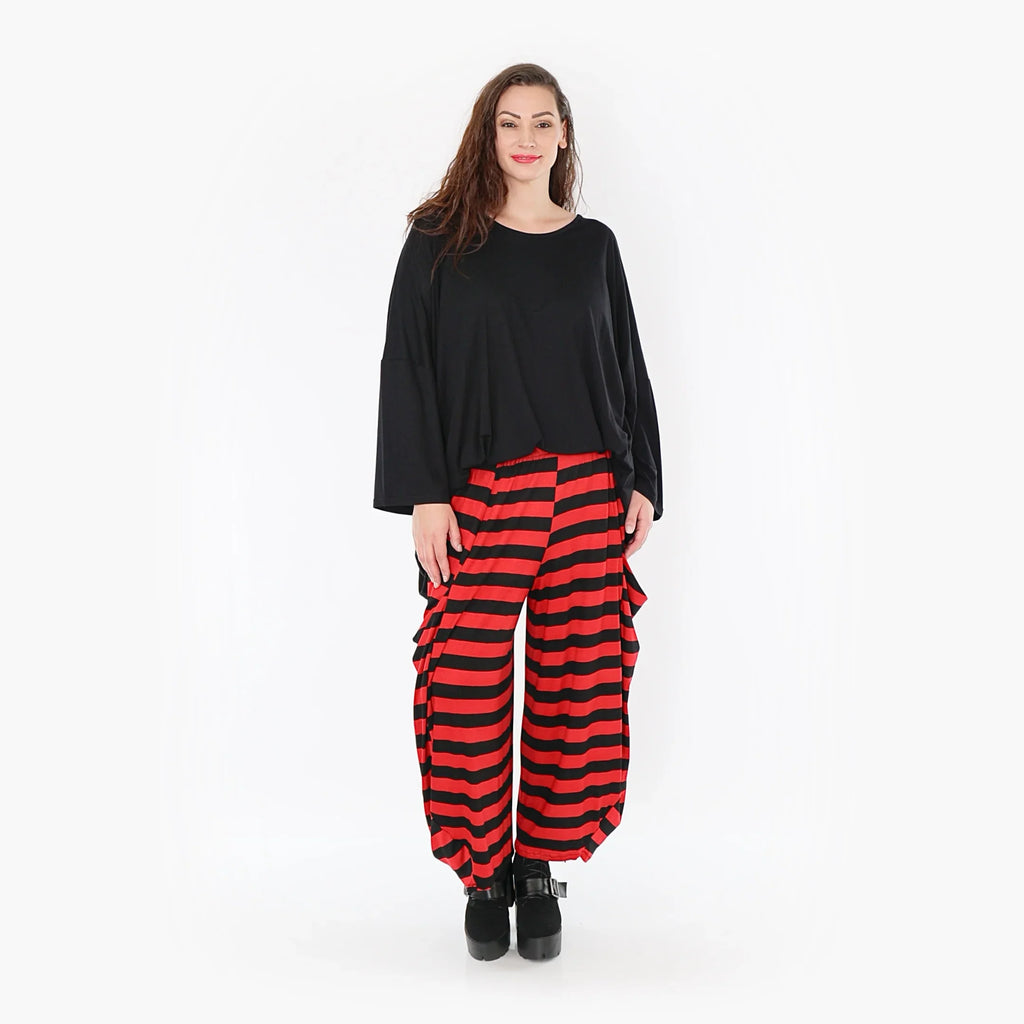AKH 8069 Trousers, Black-Red