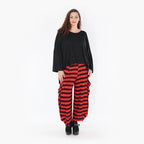 AKH 8069 Trousers, Black-Red