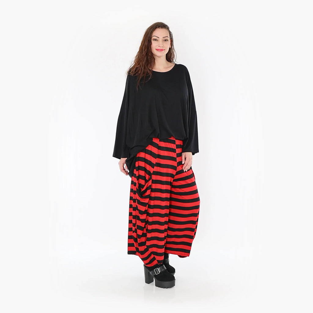 AKH 8069 Trousers, Black-Red