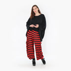 AKH 8069 Trousers, Black-Red