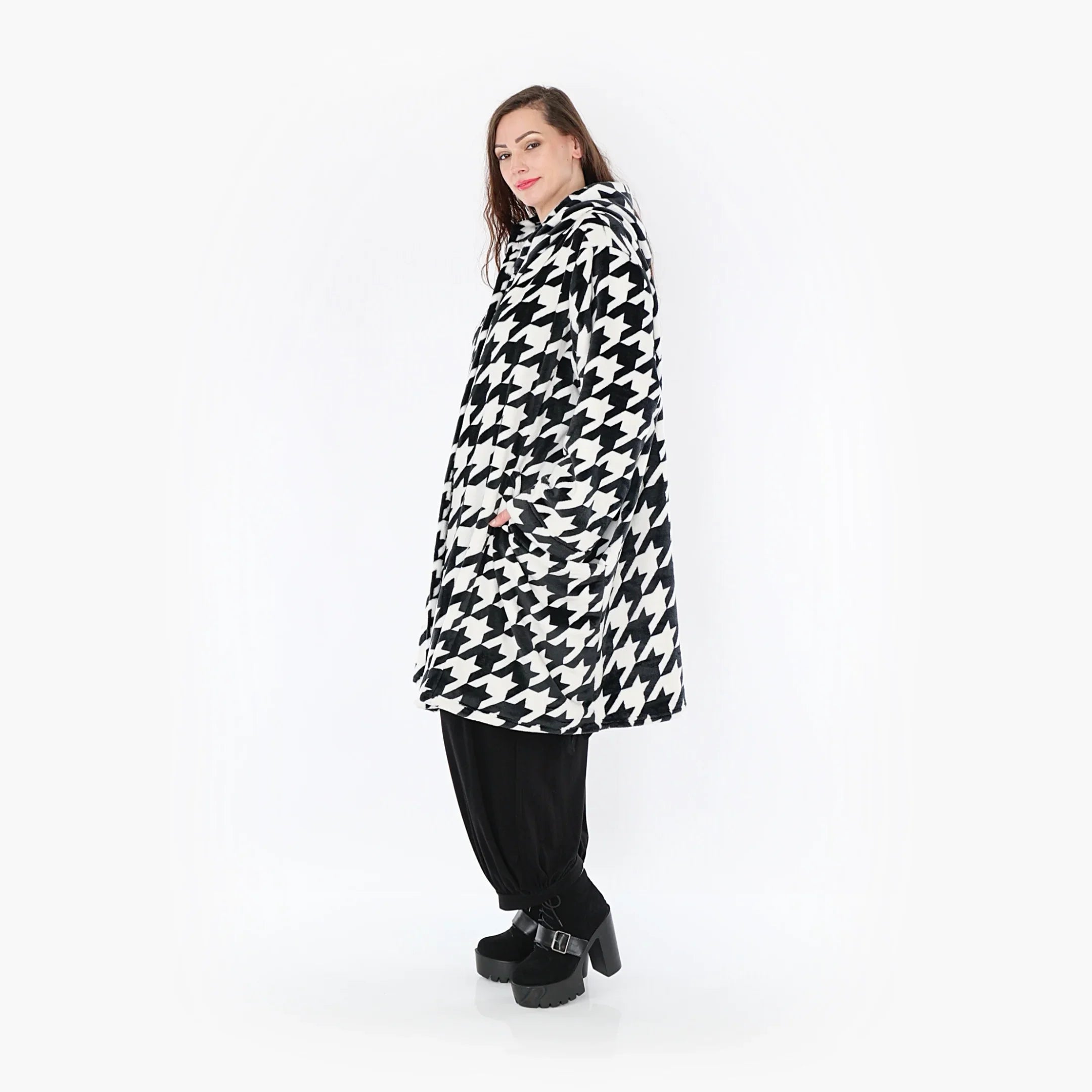 AKH Fashion Mantel 6660 Zoey, Schwarz/Weiss