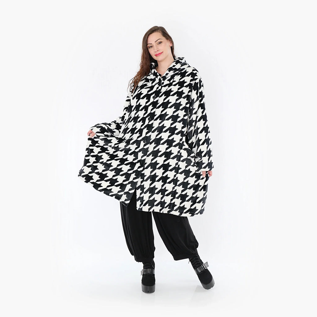 AKH Fashion Mantel 6660 Zoey, Schwarz/Weiss