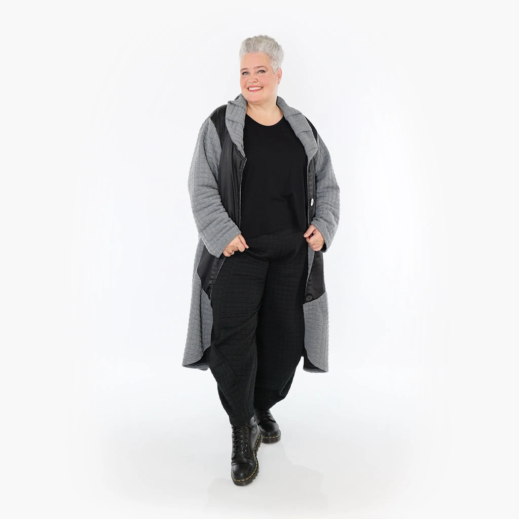 AKH Fashion Mantel 6885 Monique, Grau/Schwarz