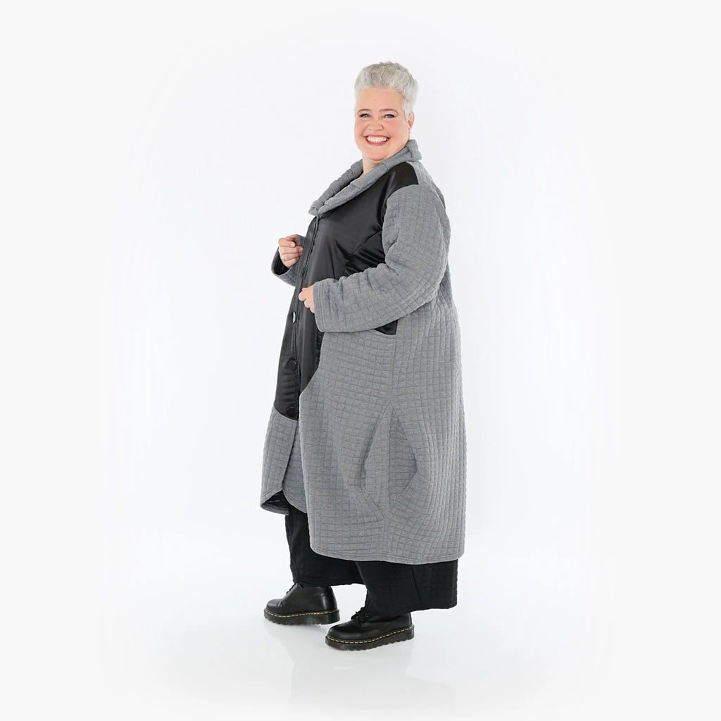 AKH Fashion Mantel 6885 Monique, Grau/Schwarz