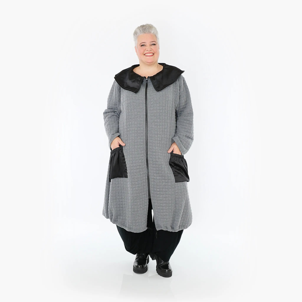 AKH Fashion Mantel 7004 Monique, Grau/Schwarz