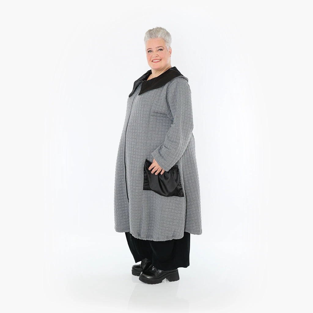 AKH Fashion Mantel 7004 Monique, Grau/Schwarz