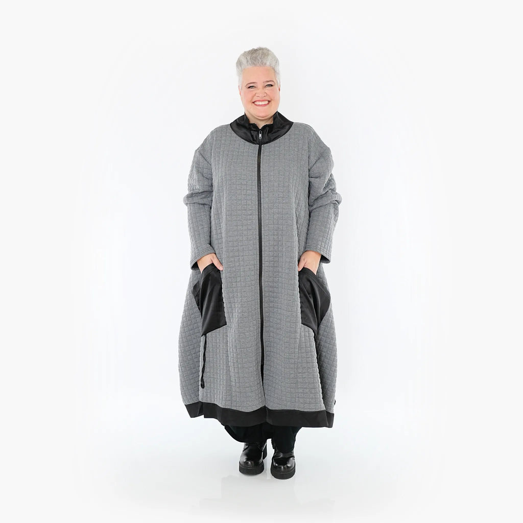 AKH Fashion Mantel 7005 Monique, Grau/Schwarz