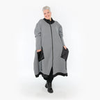 AKH Fashion Mantel 7005 Monique, Grau/Schwarz