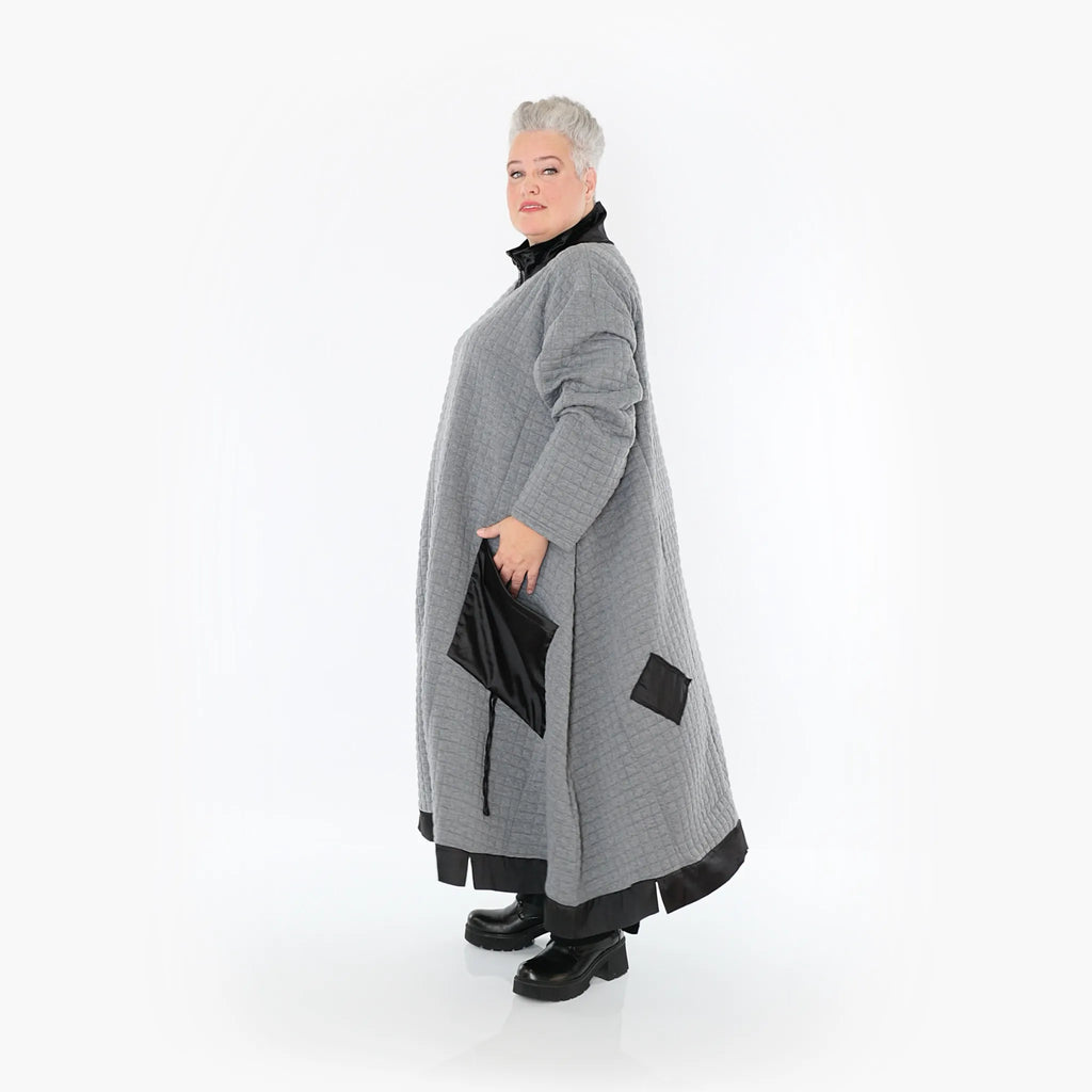 AKH Fashion Mantel 7005 Monique, Grau/Schwarz