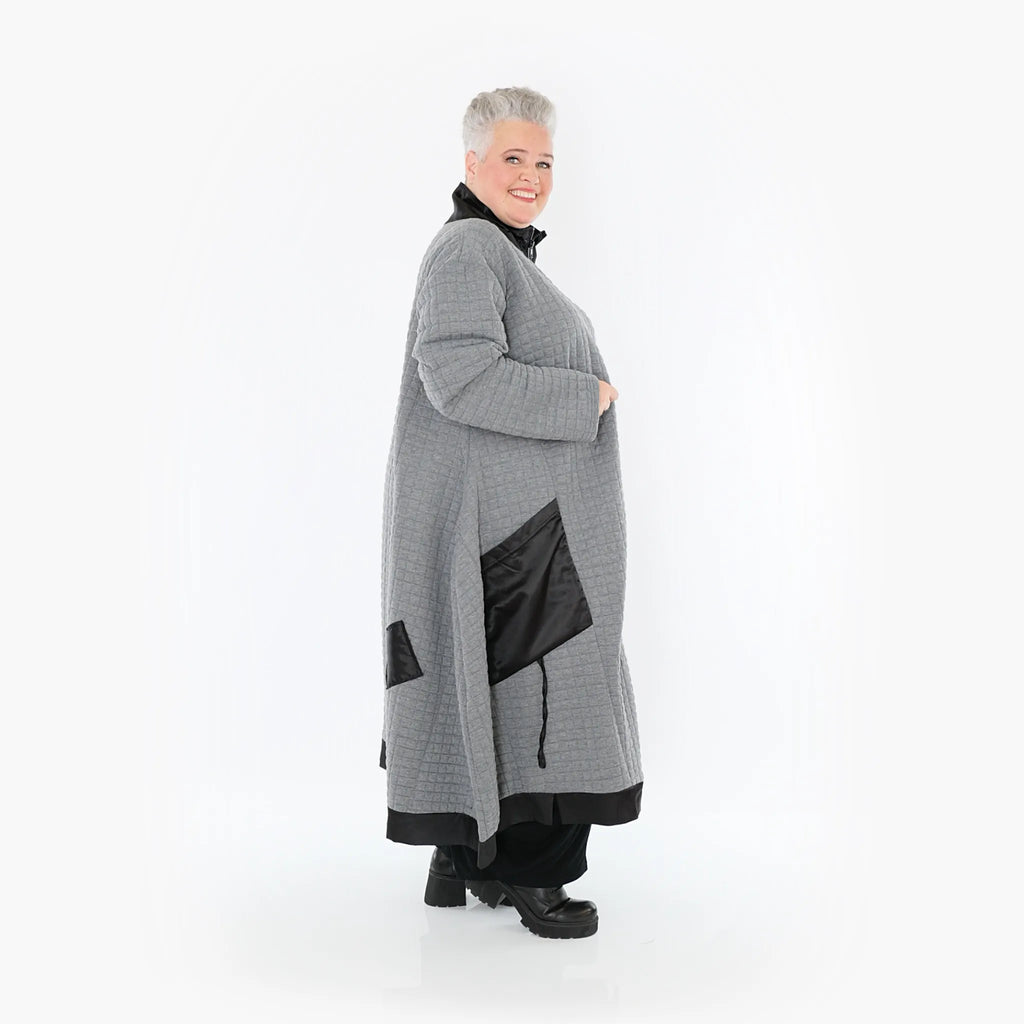 AKH Fashion Mantel 7005 Monique, Grau/Schwarz