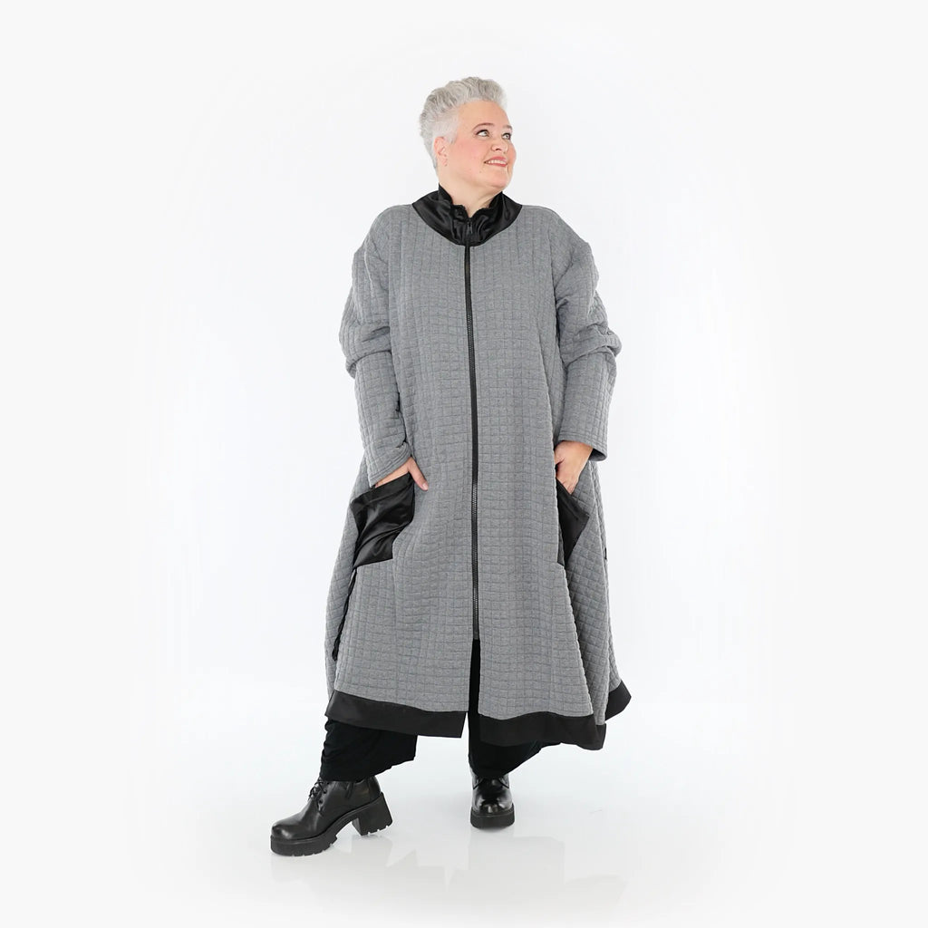 AKH Fashion Mantel 7005 Monique, Grau/Schwarz