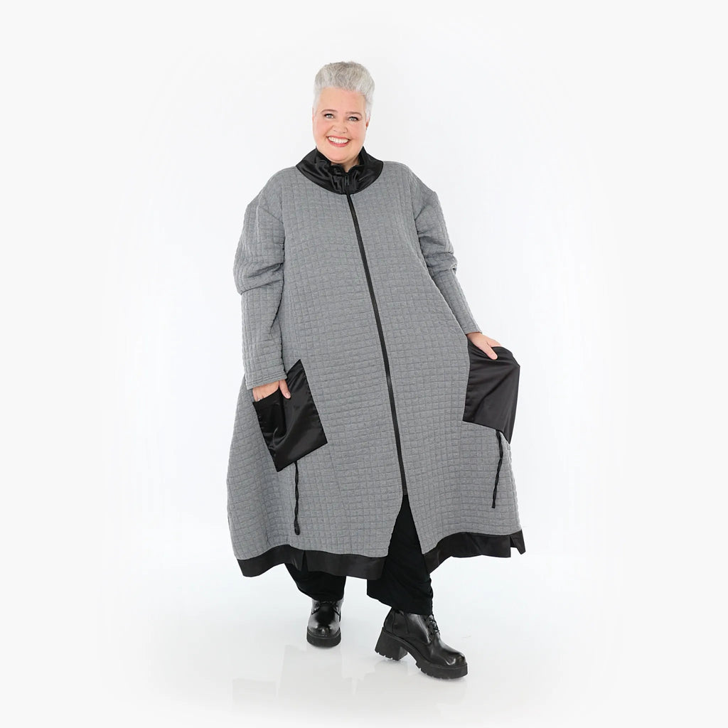 AKH Fashion Mantel 7005 Monique, Grau/Schwarz
