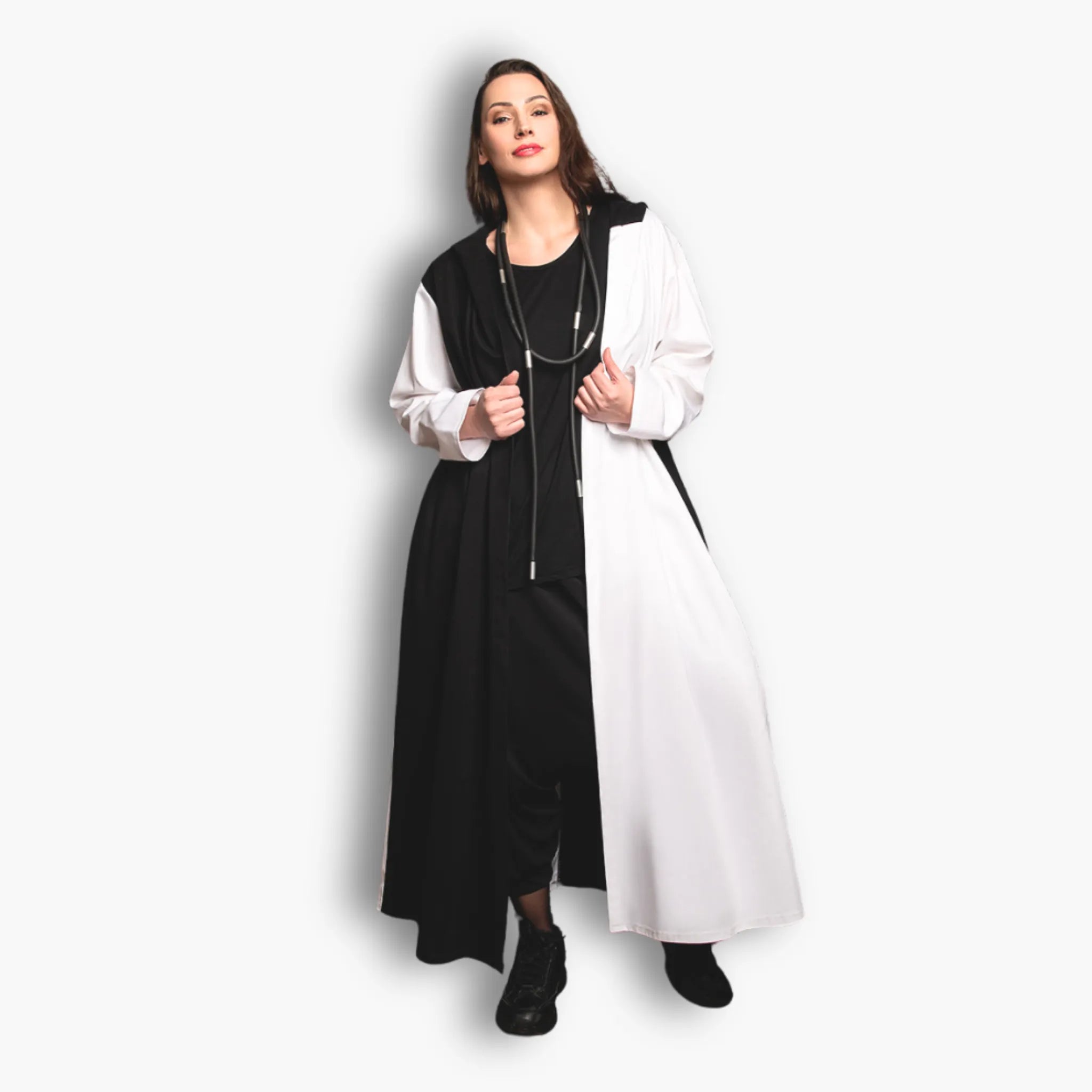 AKH Fashion Mantel 7031 Tiffany, Weiß/Schwarz
