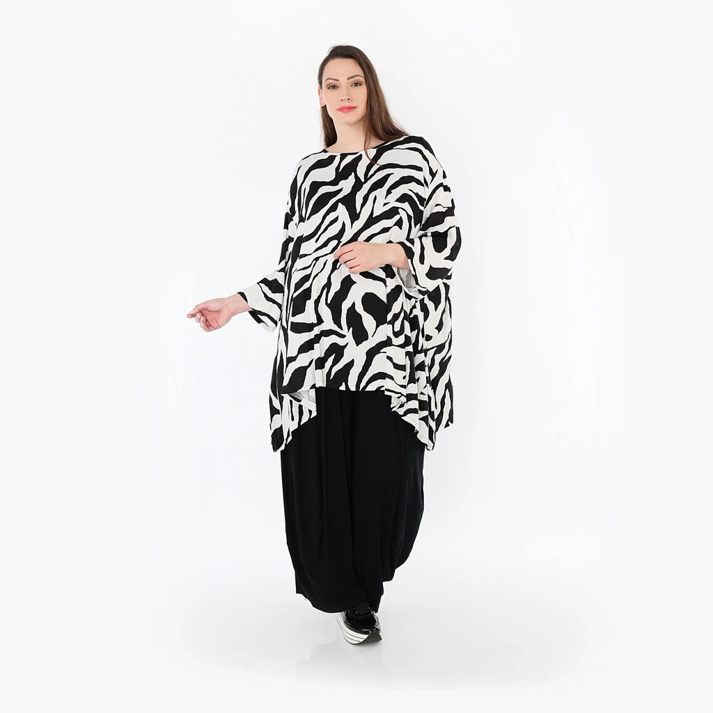 Chemise AKH Fashion 593 Big, blanc-noir