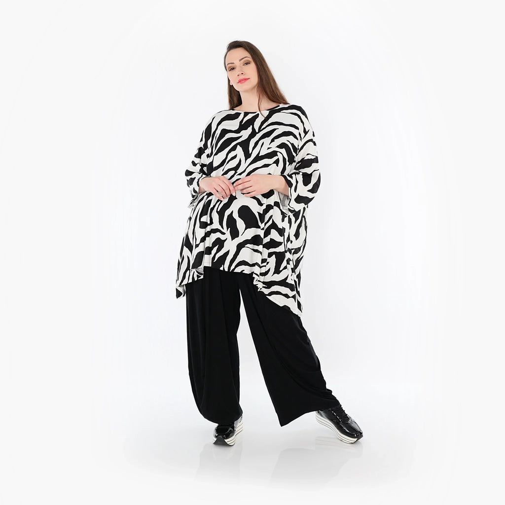 Chemise AKH Fashion 593 Big, blanc-noir