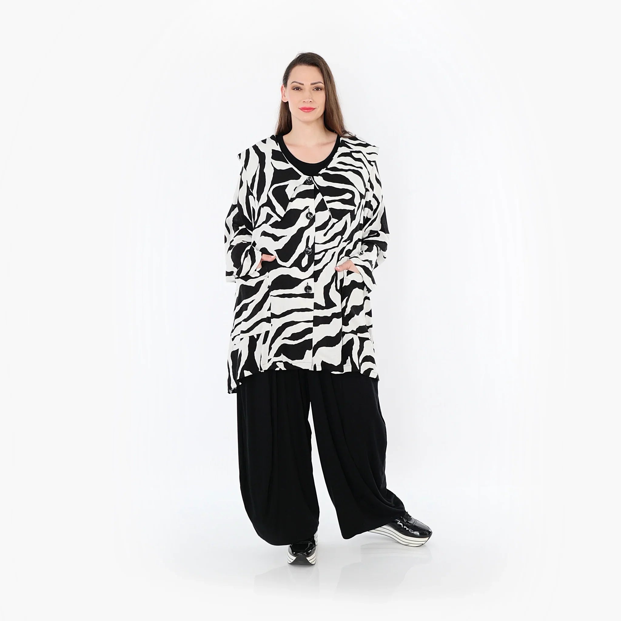 AKH Fashion · Jacke · Minos · 6070 · Weiß/Schwarz