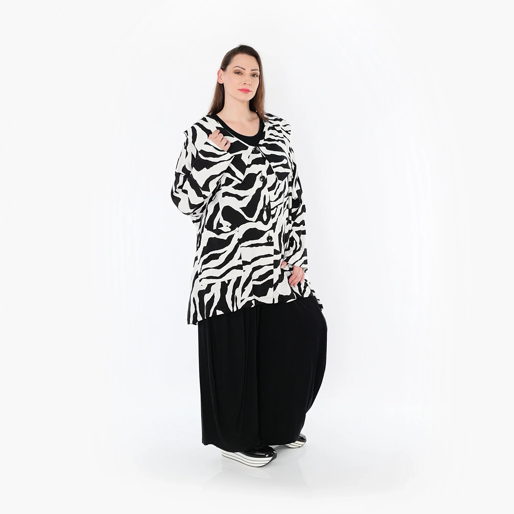 AKH Fashion · Jacke · Minos · 6070 · Weiß/Schwarz