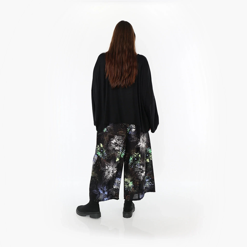 AKH Fashion · Hose · FlowerPower · 7070 · Schwarz/Blau/Multi