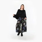 AKH Fashion · Hose · FlowerPower · 7070 · Schwarz/Blau/Multi