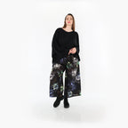 AKH Fashion · Hose · FlowerPower · 7070 · Schwarz/Blau/Multi