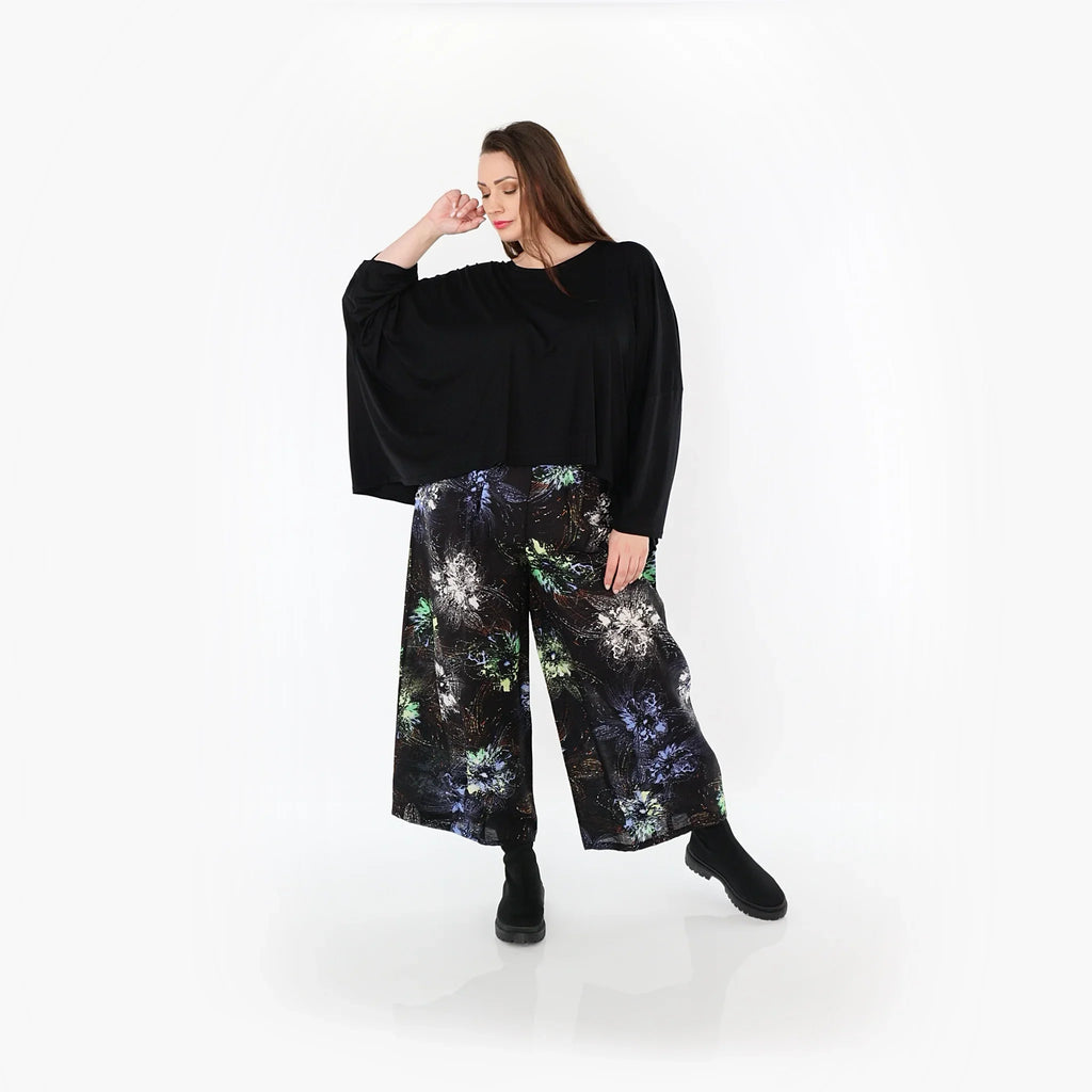 AKH Fashion · Hose · FlowerPower · 7070 · Schwarz/Blau/Multi
